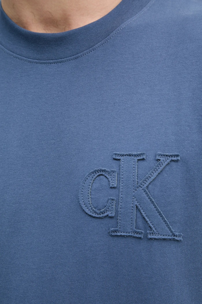 Pamučna majica Calvin Klein Jeans plava J30J327494