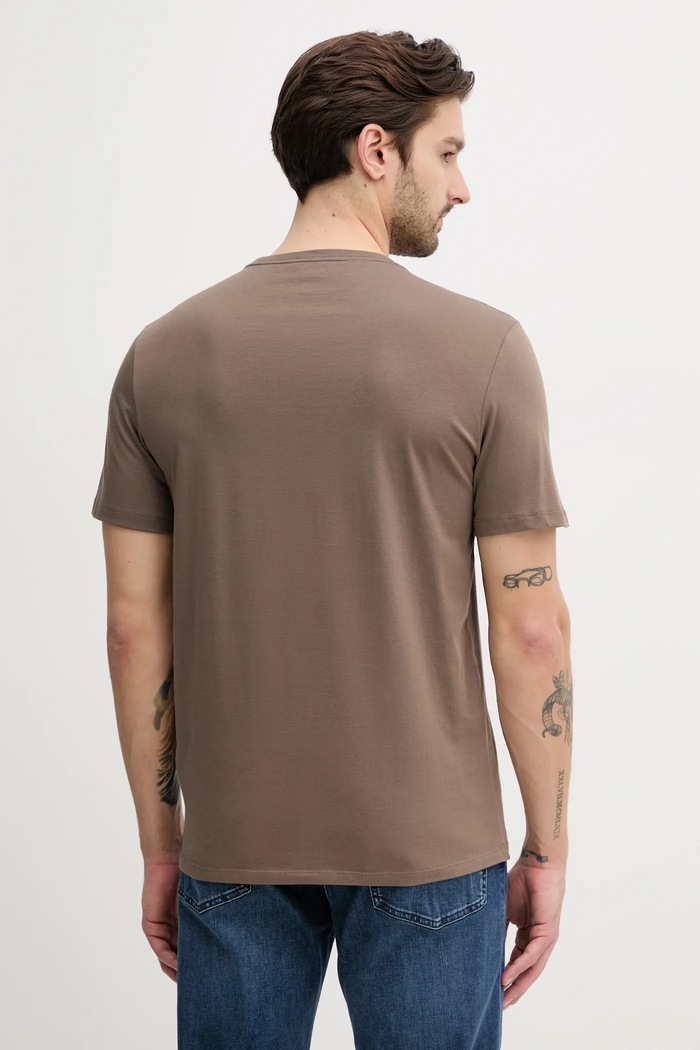 Odzież Calvin Klein Jeans t-shirt bawełniany LV040EM286 brązowy