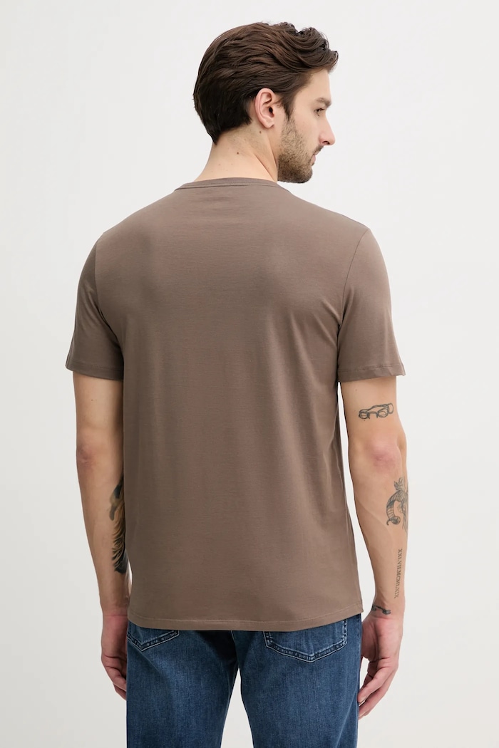 Odzież Calvin Klein Jeans t-shirt bawełniany LV040EM286 brązowy