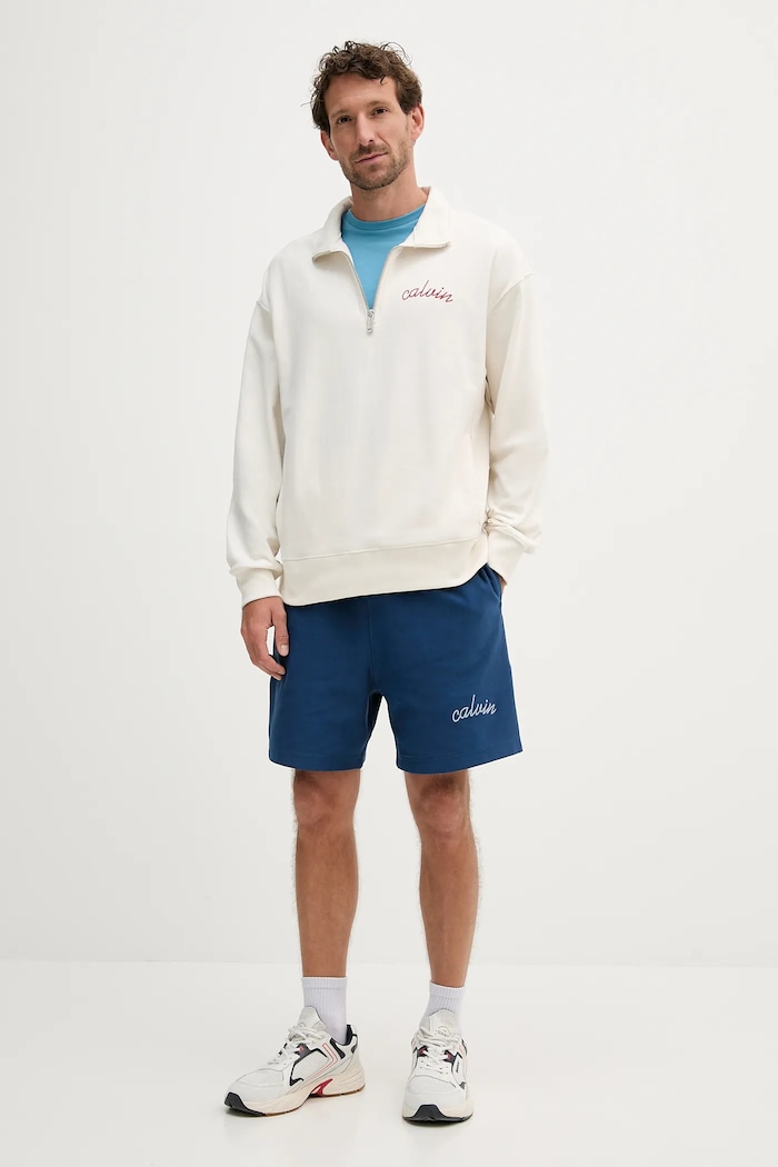 Bavlnené tričko Calvin Klein Jeans LV040HM265 modrá AA00