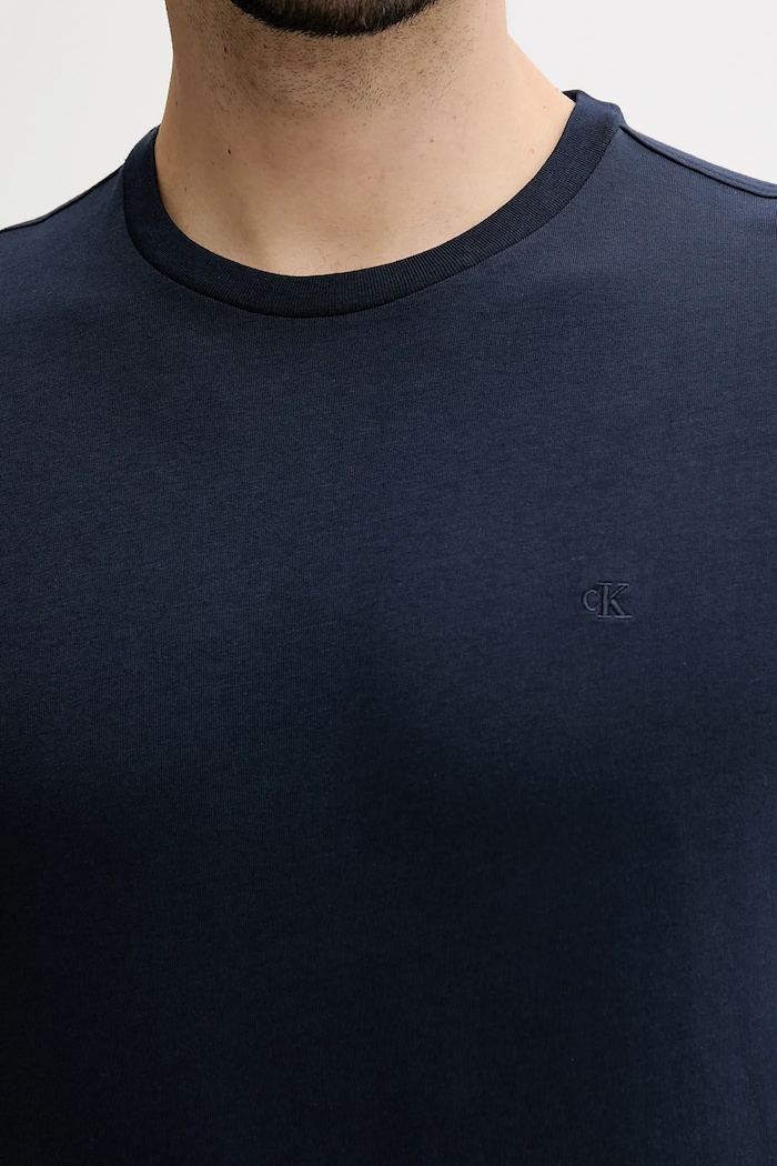 Bavlnené tričko Calvin Klein Jeans tmavomodrá LV040HM265