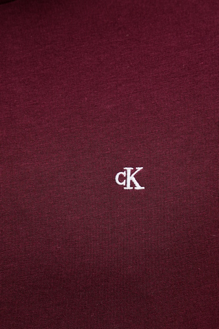 Bavlnené tričko Calvin Klein Jeans burgundské LV040HM265