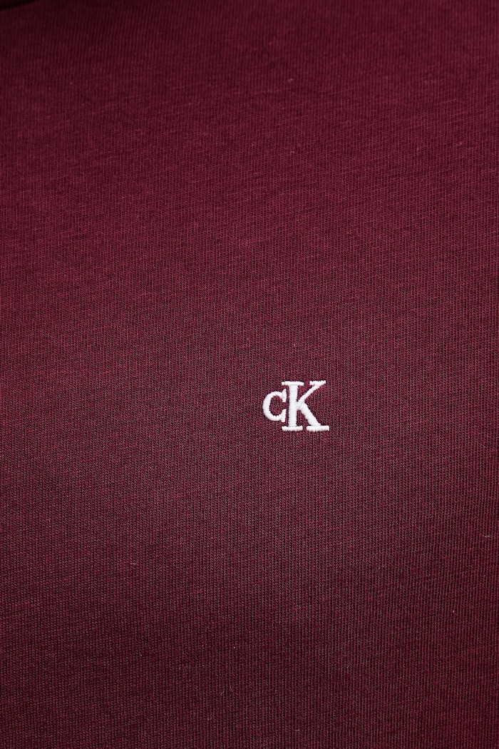 Bavlnené tričko Calvin Klein Jeans burgundské LV040HM265