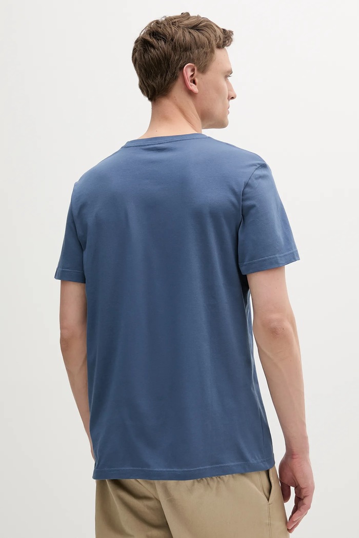 Bavlněné tričko Calvin Klein Jeans J30J327522 modrá SS25