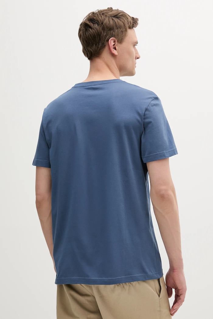 Bavlněné tričko Calvin Klein Jeans J30J327522 modrá SS25