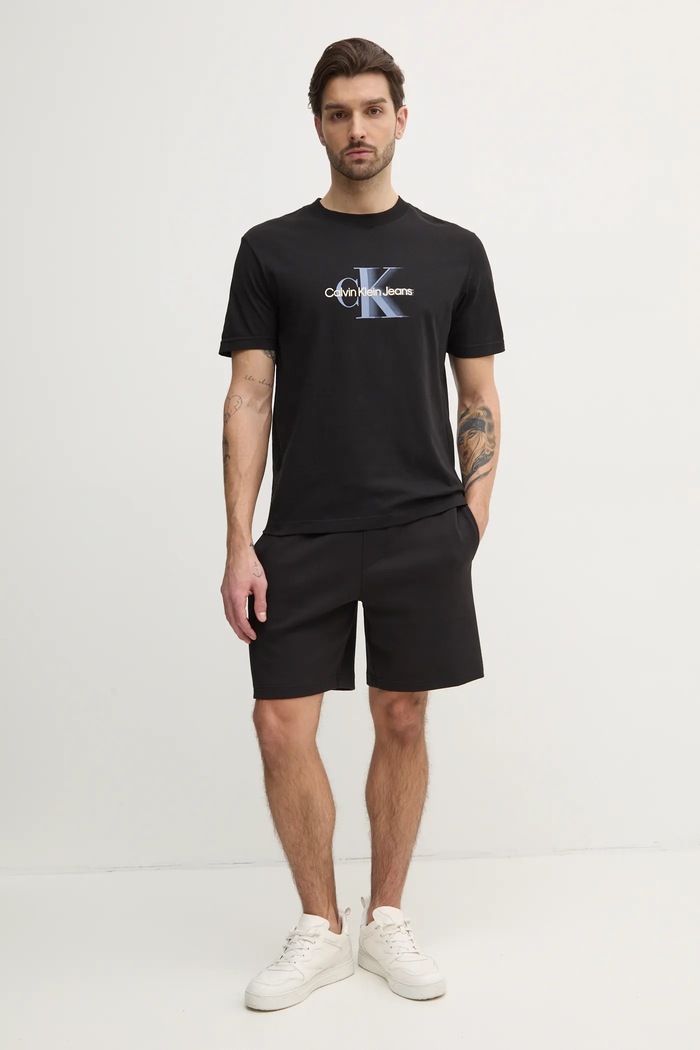 Calvin Klein Jeans t-shirt bawełniany J30J327471 czarny SS25