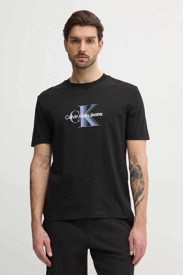 Calvin Klein Jeans t-shirt bawełniany czarny J30J327471