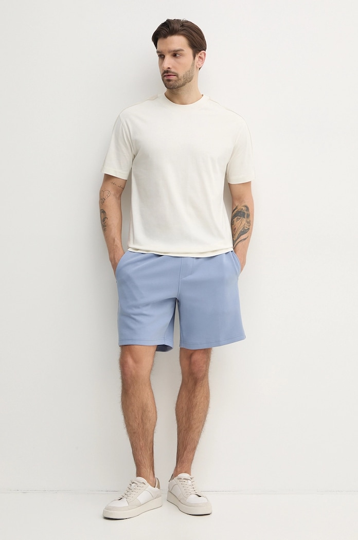 Bavlněné tričko Calvin Klein Jeans J30J327237 béžová SS25