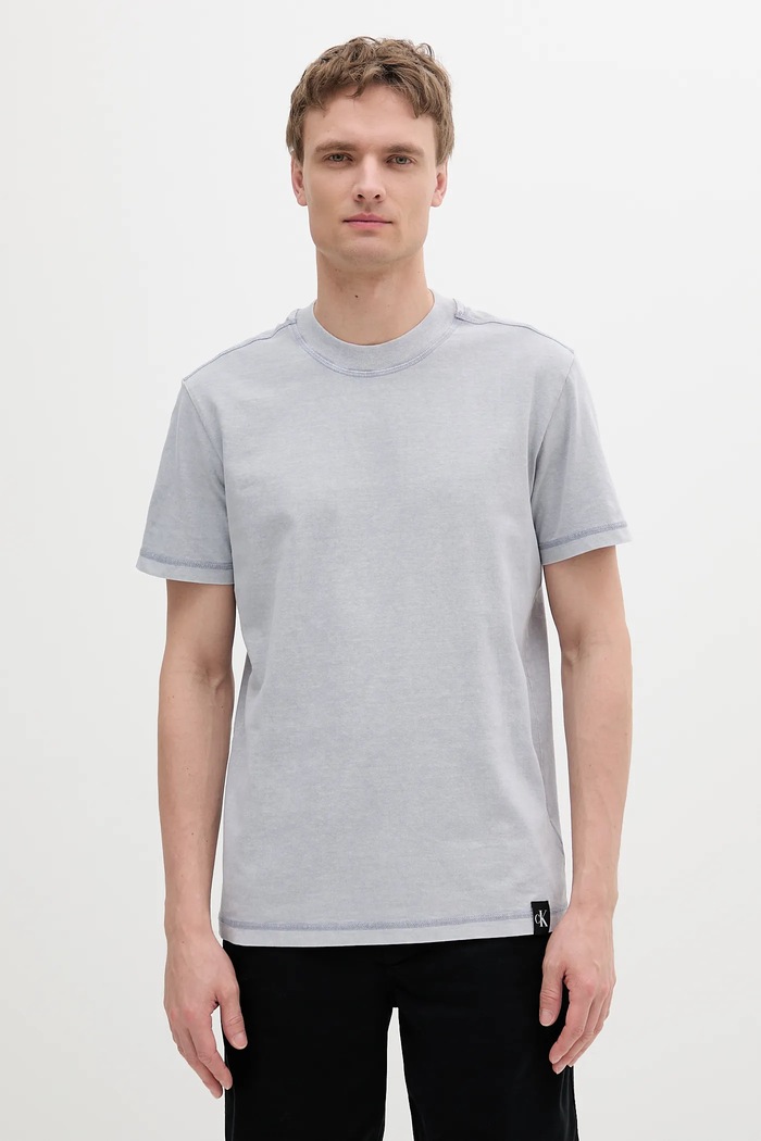 Calvin Klein Jeans t-shirt bawełniany okrągły niebieski J30J327267