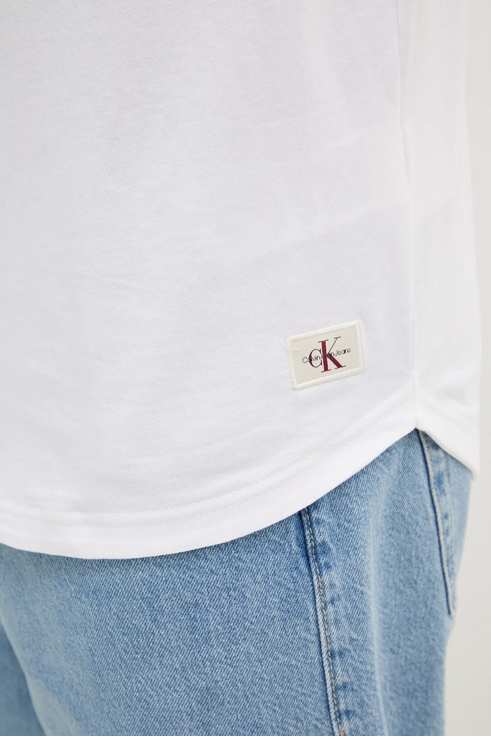 Bombažna kratka majica Calvin Klein Jeans Calvin Klein Jeans bela J30J327283