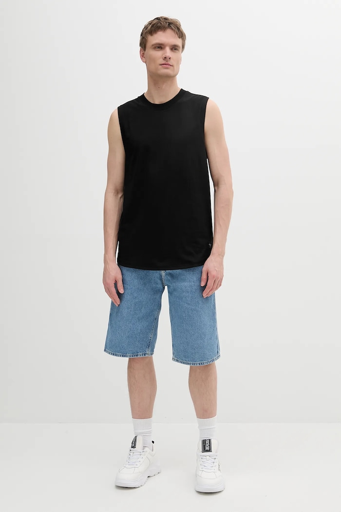 Bavlnené tričko Calvin Klein Jeans J30J327283 čierna SS25