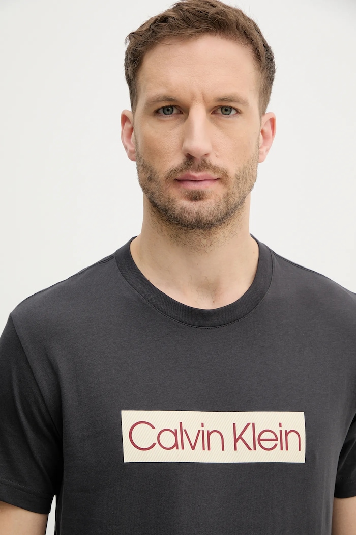 Calvin Klein Jeans pamut póló szürke J30J327472