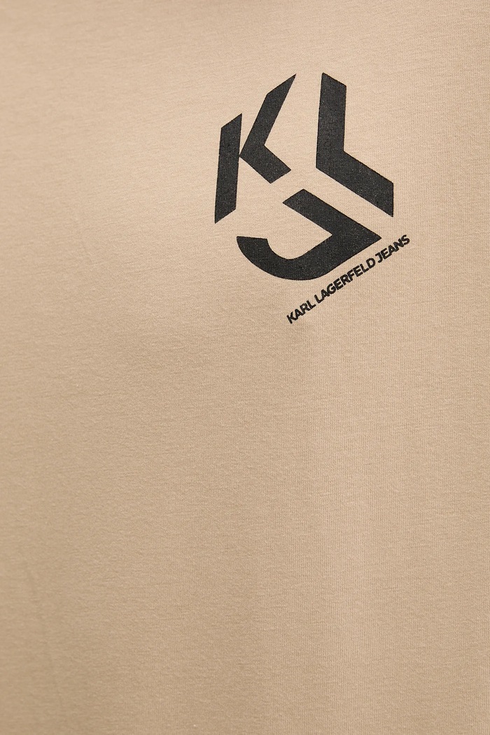 Karl Lagerfeld Jeans t-shirt ανδρικό με βαμβάκι A2M17072 μπεζ