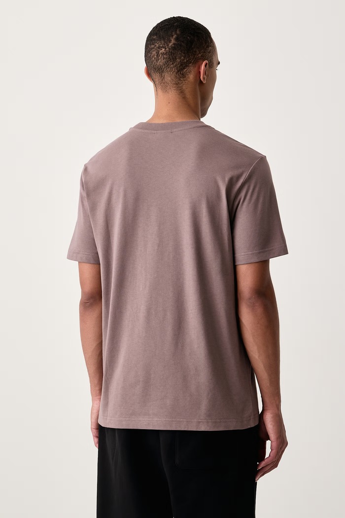 Odzież Karl Lagerfeld Jeans T-shirt męski z bawełną A2M17072 brązowy