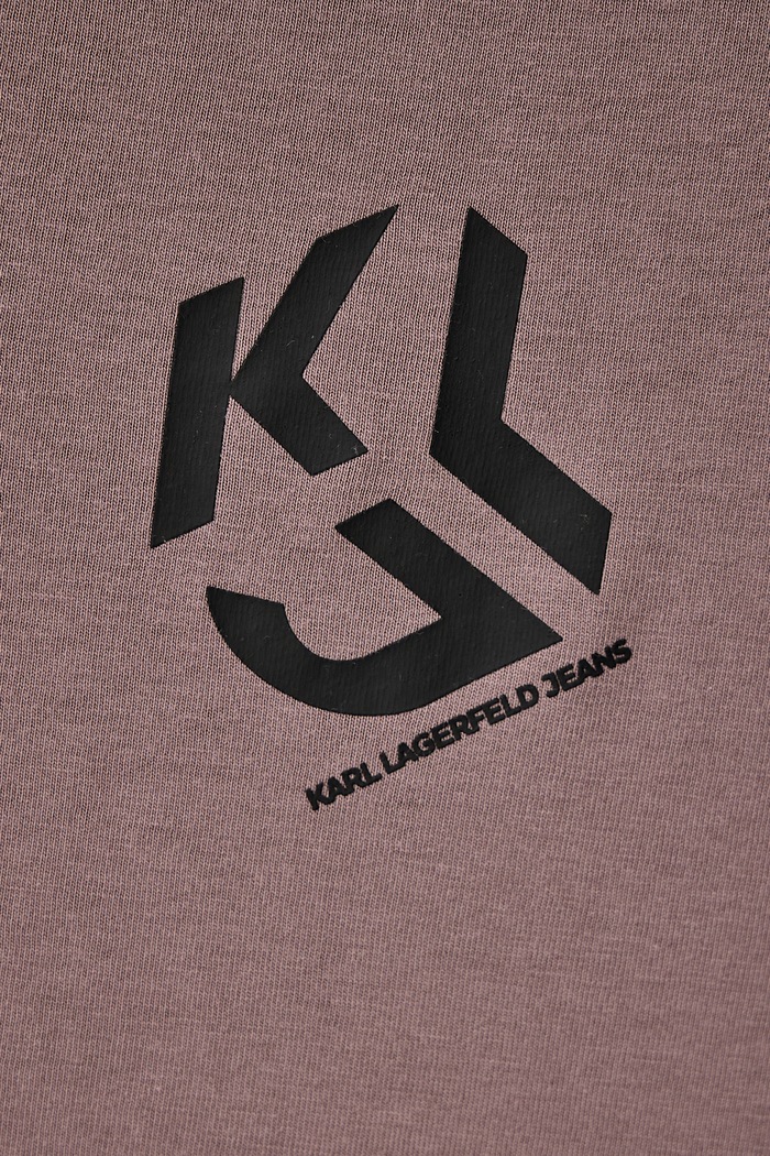T-shirt męski z bawełną Karl Lagerfeld Jeans brązowy A2M17072