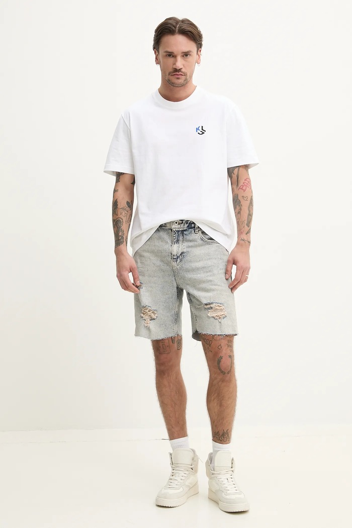 Karl Lagerfeld Jeans pamut póló A2M17050 fehér SS25