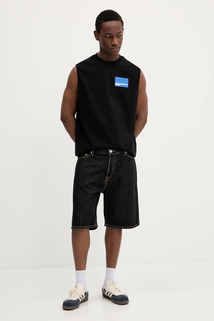 Karl Lagerfeld Jeans t-shirt bawełniany A2M17053 czarny AA00