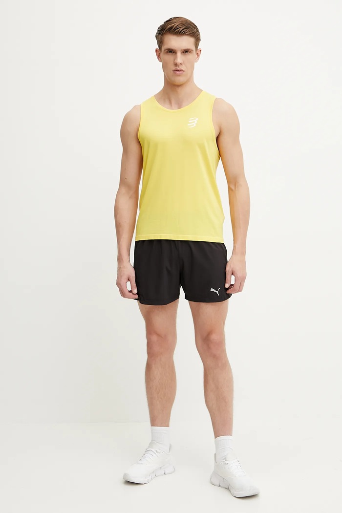 Bežecké tričko Compressport Singlet ATSM743 žltá SS25