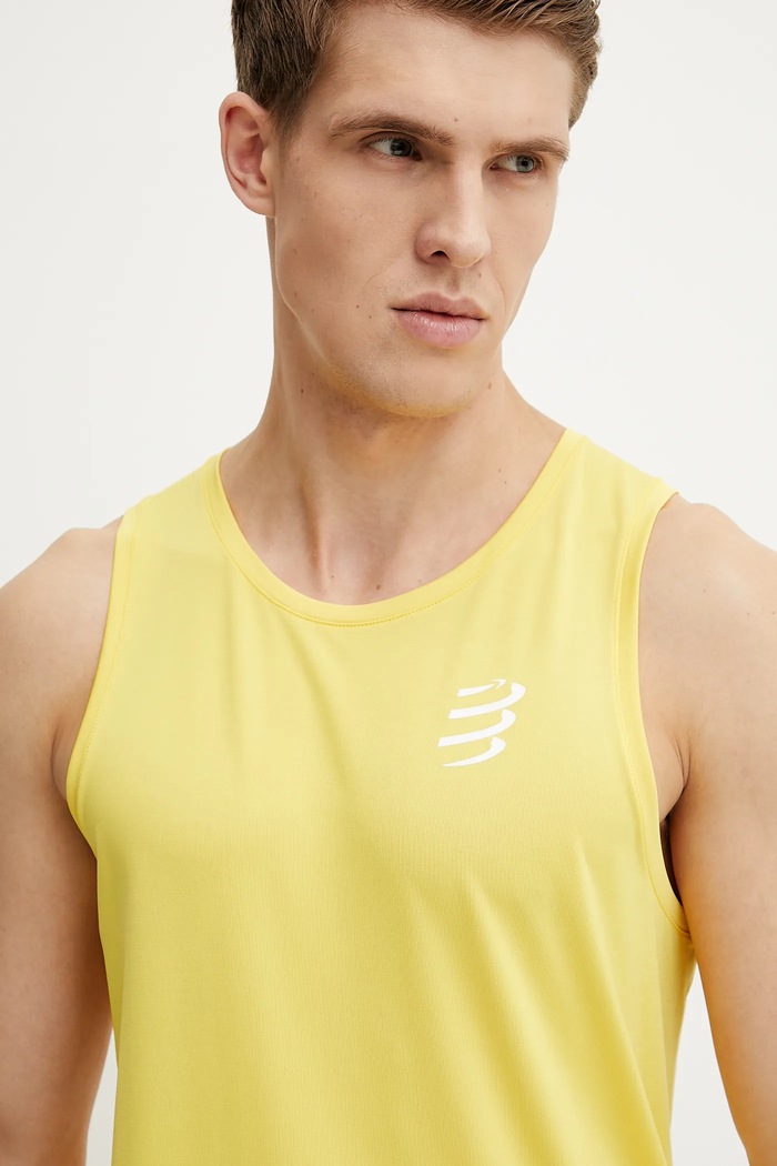 Bežecké tričko Compressport Singlet žltá ATSM743
