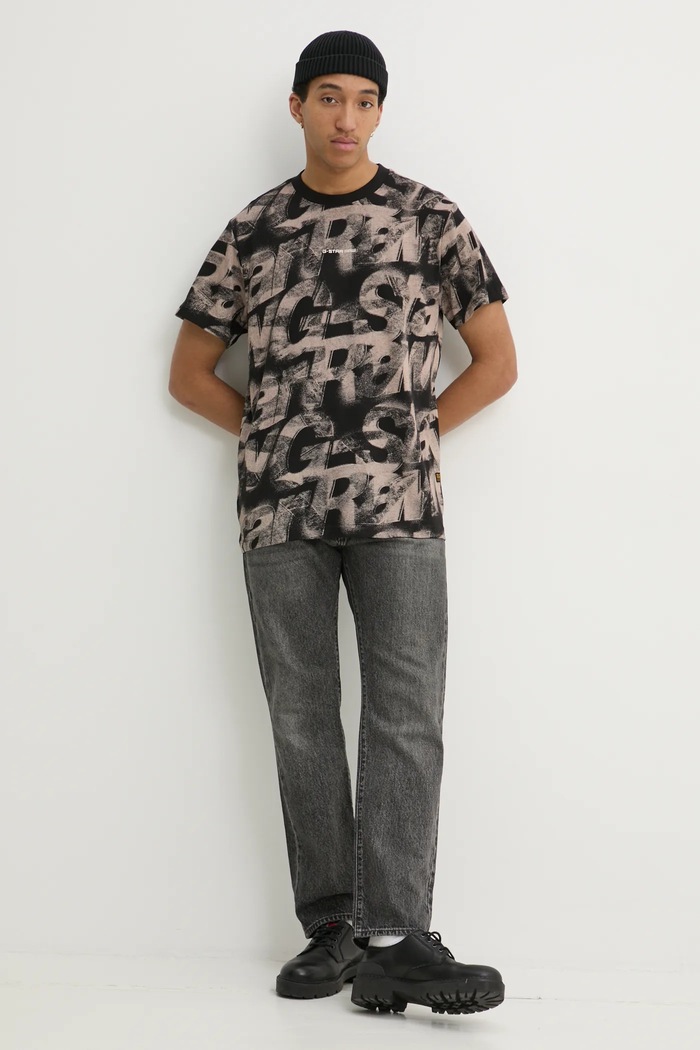 G-Star t-shirt bawełniany D26290.C338 czarny SS25