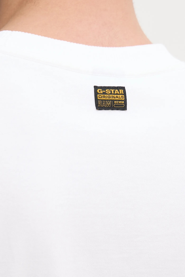 G-Star t-shirt bawełniany D26449.C784 biały
