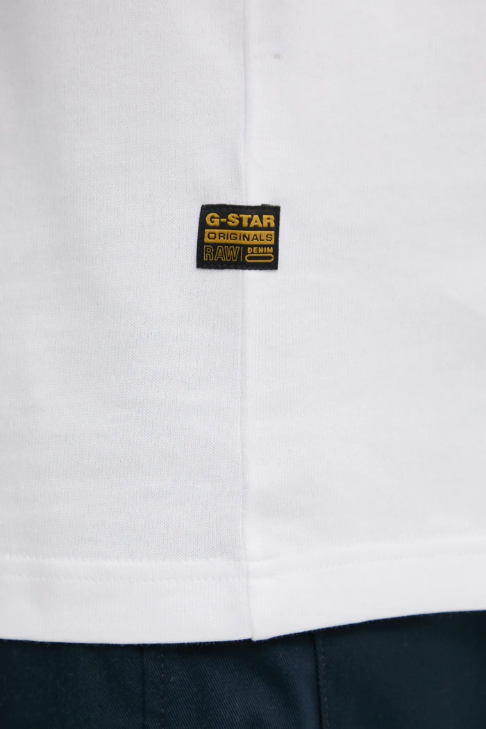 Βαμβακερό μπλουζάκι G-Star D26545.D959 λευκό