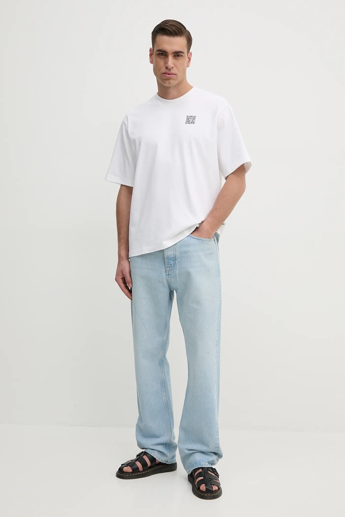 G-Star t-shirt bawełniany D25975.C784 biały SS25