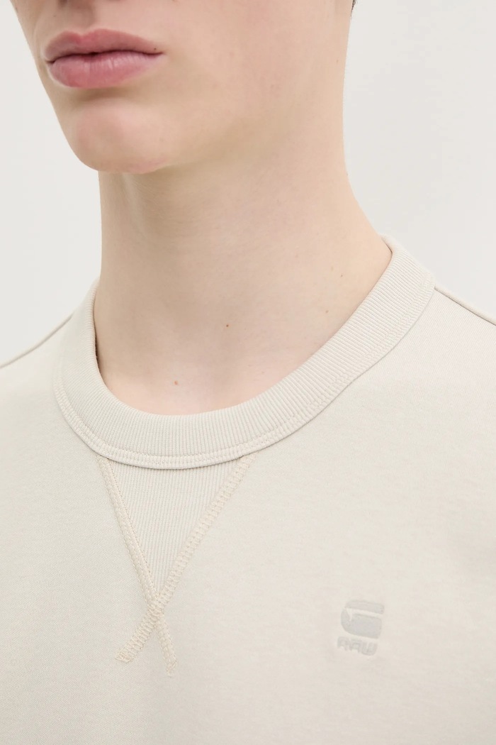 G-Star t-shirt bawełniany D24449.C812 beżowy