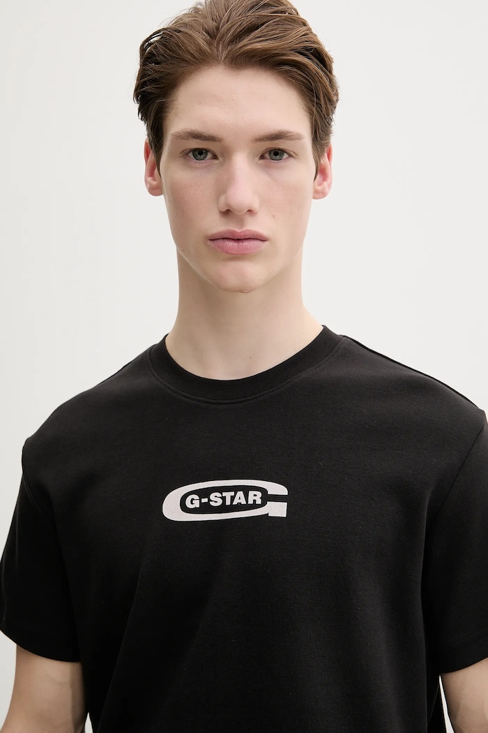 G-Star t-shirt bawełniany D25967.C812 czarny AW25