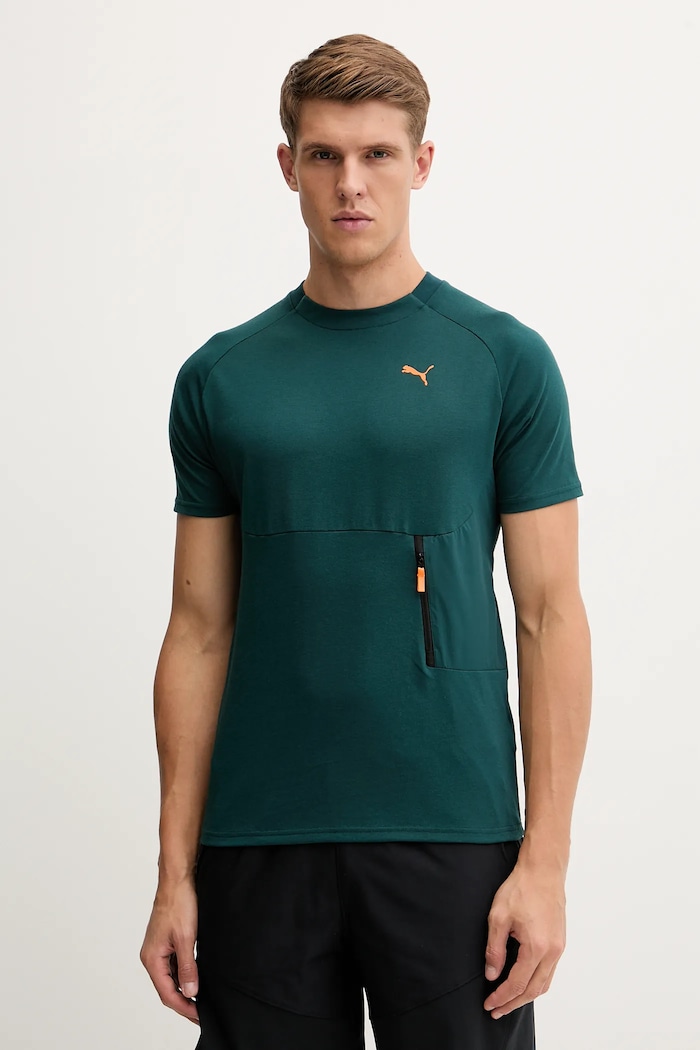Тениска за трениране Puma зелен 629673