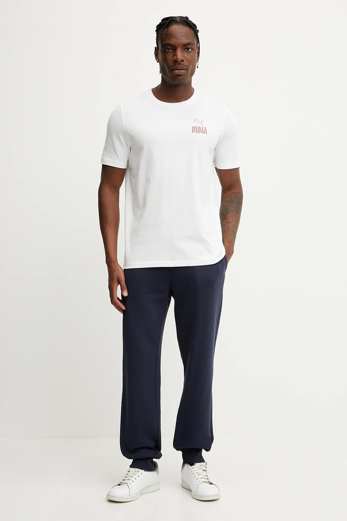Bavlnené tričko Puma 629697 biela SS25