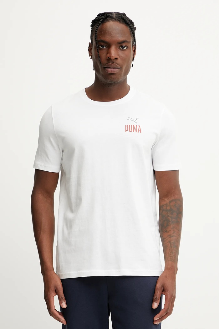 Oblečenie Bavlnené tričko Puma 629697 biela