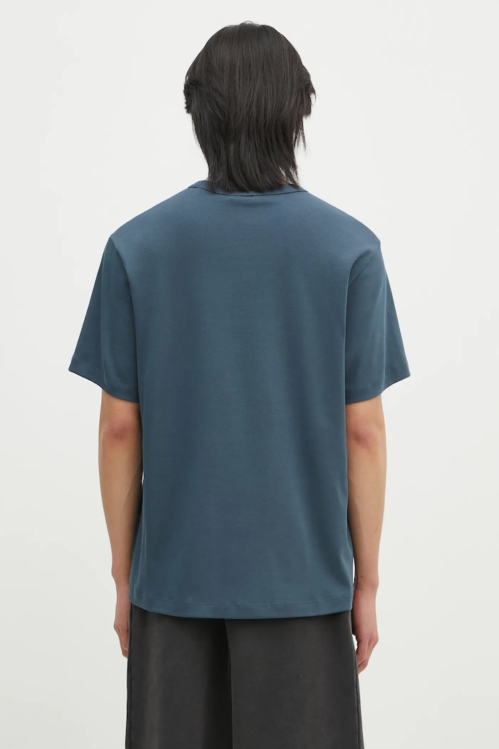 Ρούχα Βαμβακερό μπλουζάκι Helmut Lang Logo Ov Tee.Hvy Ever O04HM599 τιρκουάζ
