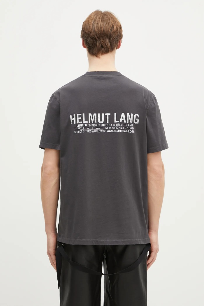 Ρούχα Βαμβακερό μπλουζάκι Helmut Lang Meatpacking T.Mal Lt O10HM514 γκρί