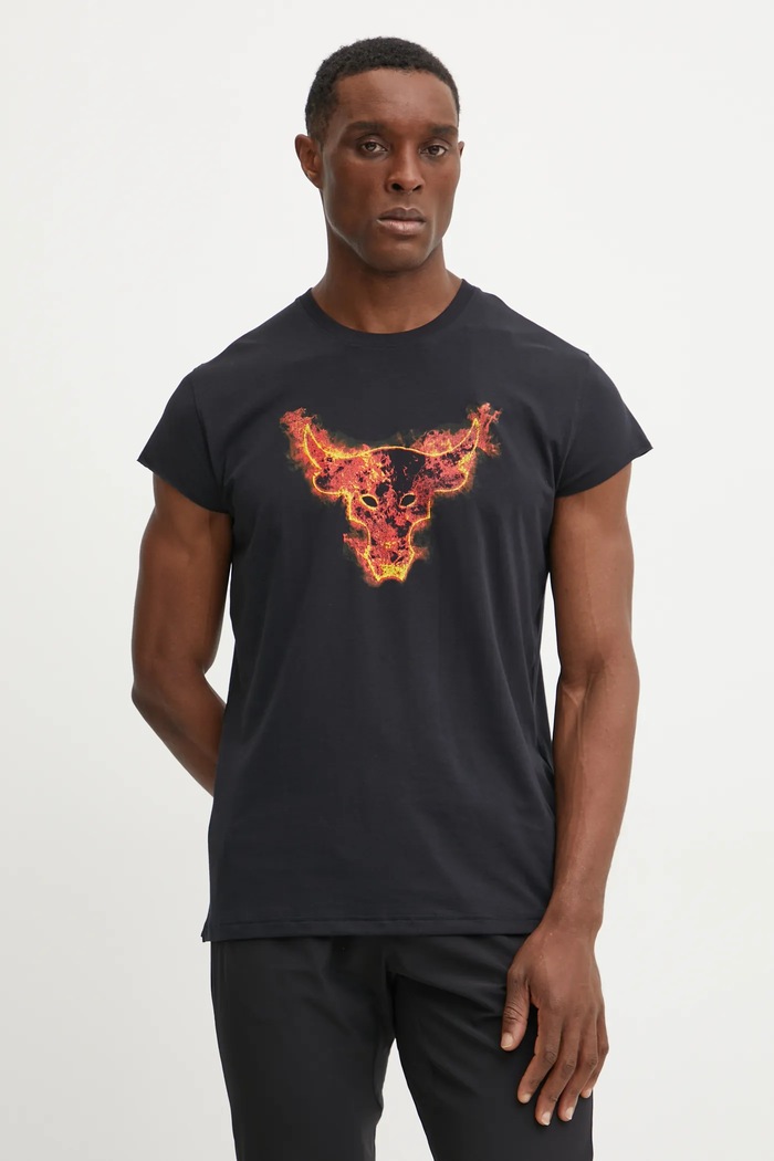 Μπλουζάκι προπόνησης Under Armour Project Rock μαύρο 1389940