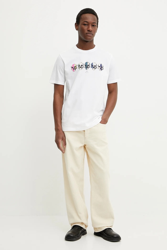 PS Paul Smith t-shirt bawełniany M2R.011R.PP5129 biały SS25