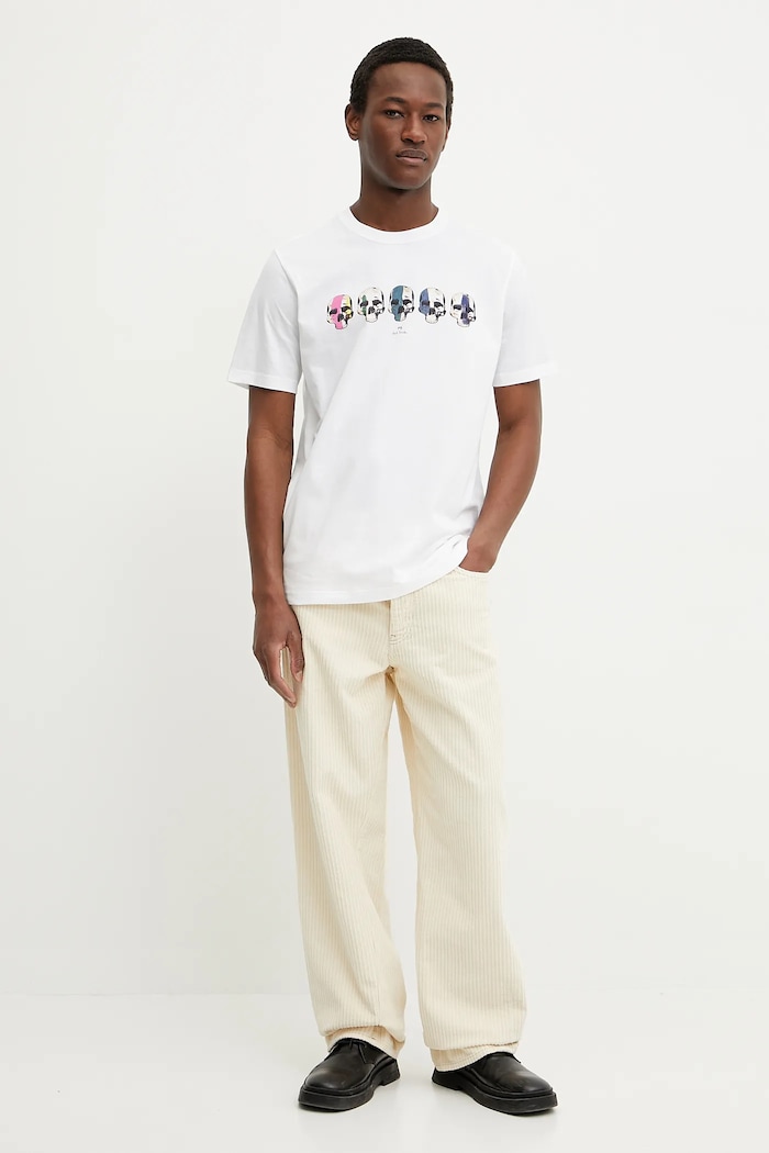 PS Paul Smith t-shirt bawełniany M2R.011R.PP5129 biały SS25