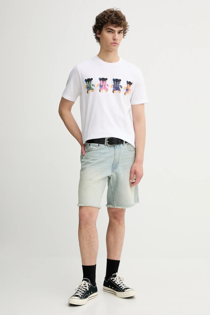 PS Paul Smith t-shirt bawełniany M2R.011R.PP5131 biały SS25