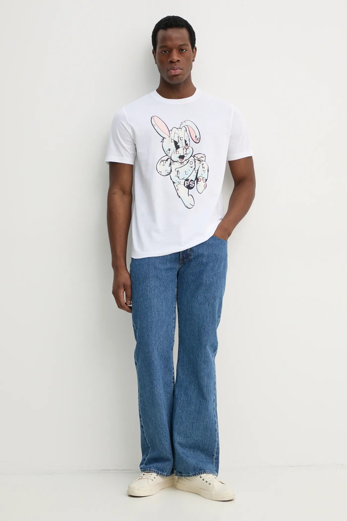 Bavlněné tričko PS Paul Smith M2R.011R.PP5132 bílá SS25