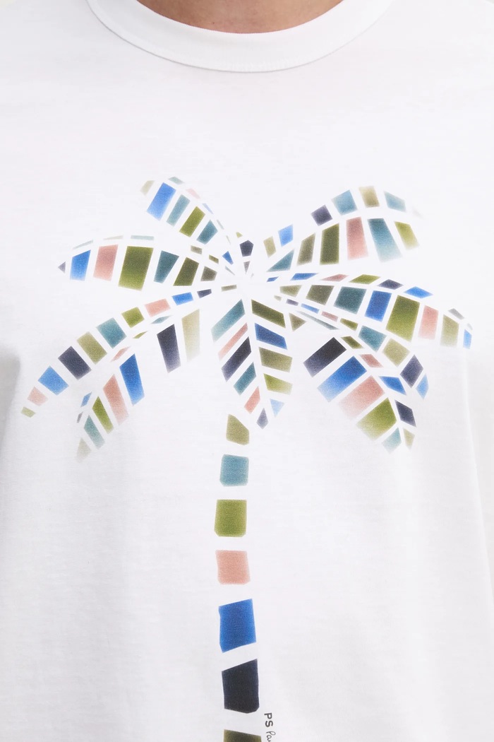 Βαμβακερό μπλουζάκι PS Paul Smith M2R.220X.PP5073 λευκό
