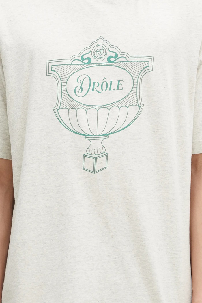 T-shirt in cotone Le T-Shirt Drule Cup Drôle de Monsieur G.TS234.CO165.GY grigio