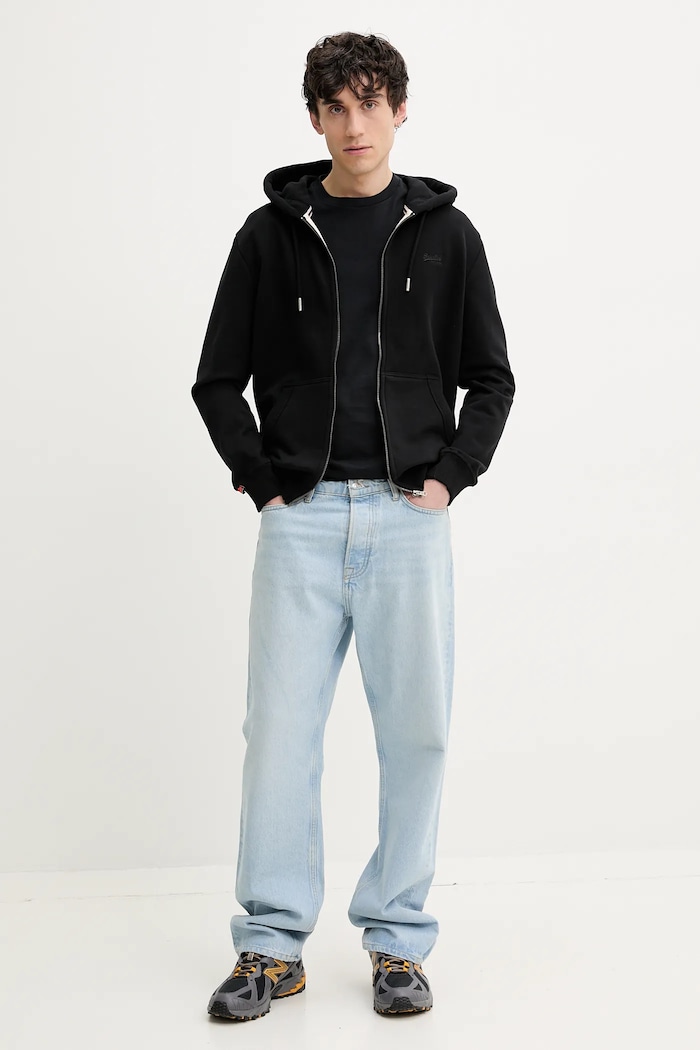 Hollister Co. Pamut póló KI324.5149.900 fekete SS25