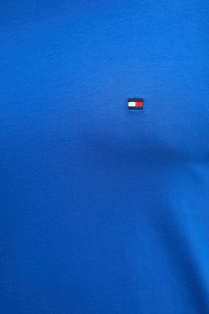 Tommy Hilfiger basic tričko pánske bavlnené s elastanom MW0MW10800. modrá