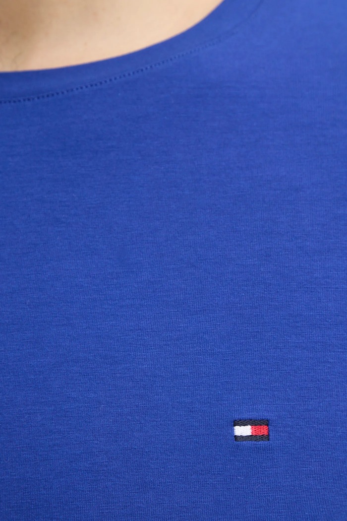 Tommy Hilfiger тениска basic мъжка от памук с еластан MW0MW10800. син