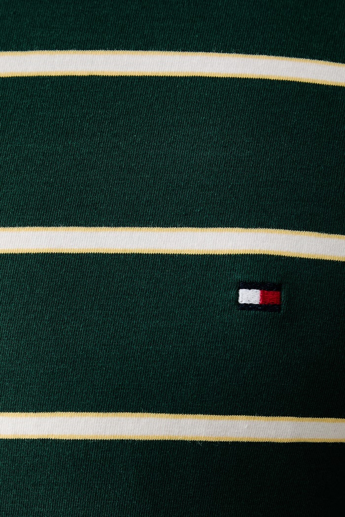 Tommy Hilfiger T-shirt basic męski bawełniany z elastanem MW0MW10800. zielony