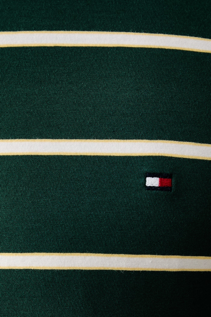 Tommy Hilfiger T-shirt basic męski bawełniany z elastanem MW0MW10800. zielony