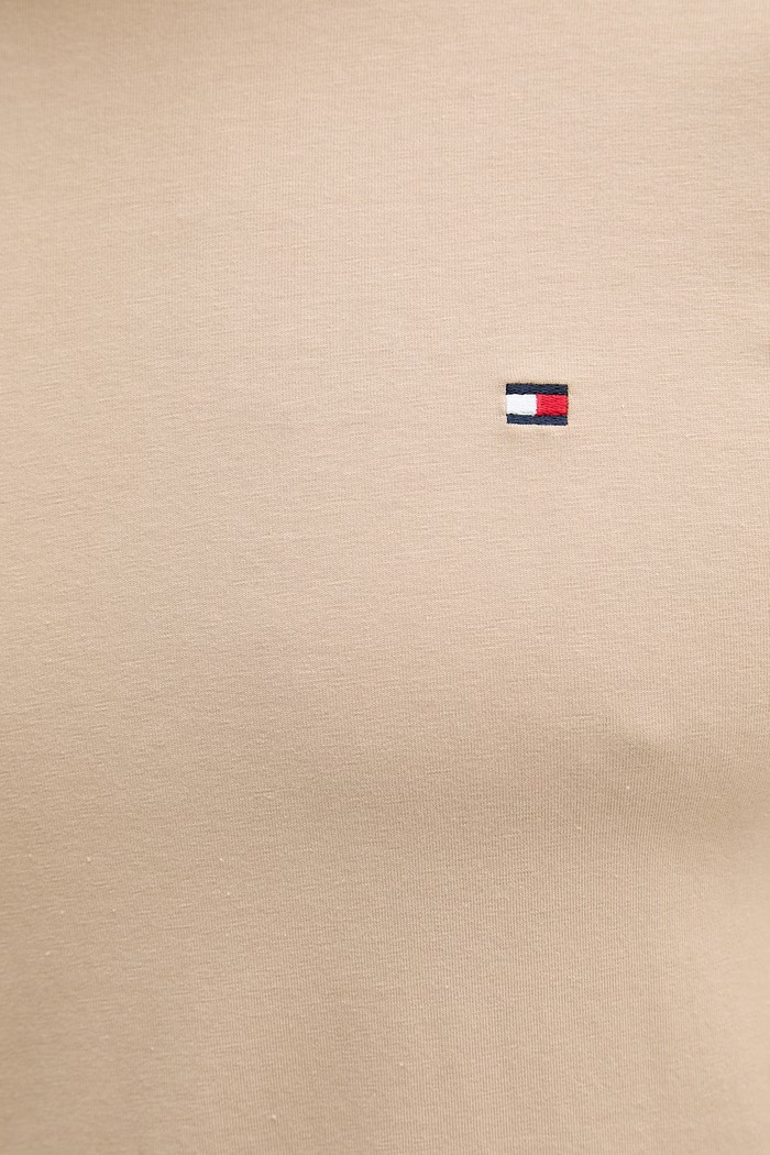 Tommy Hilfiger tricou basic pentru bărbați, din bumbac cu elastan MW0MW10800. bej