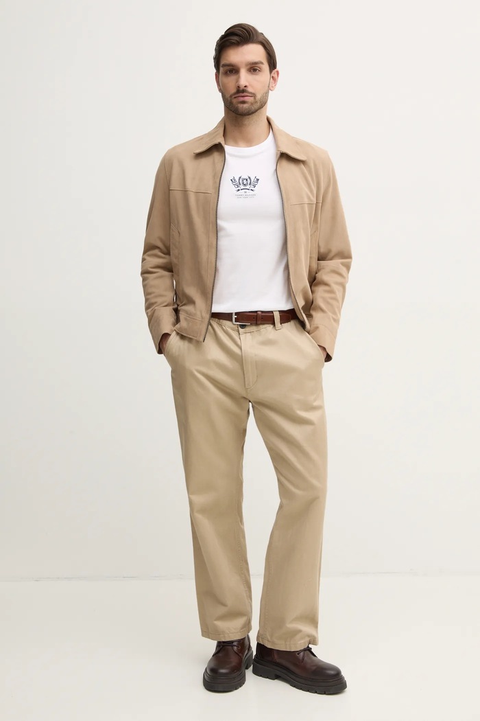 Βαμβακερό μπλουζάκι Tommy Hilfiger MW0MW38613 λευκό SS25