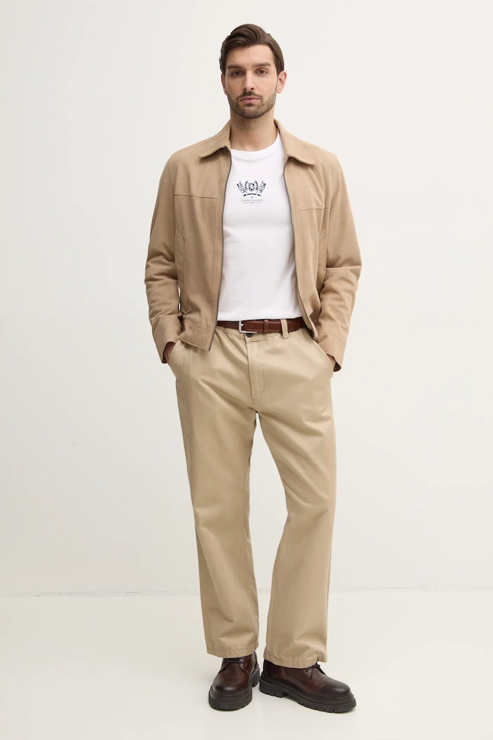 Βαμβακερό μπλουζάκι Tommy Hilfiger MW0MW38613 λευκό SS25