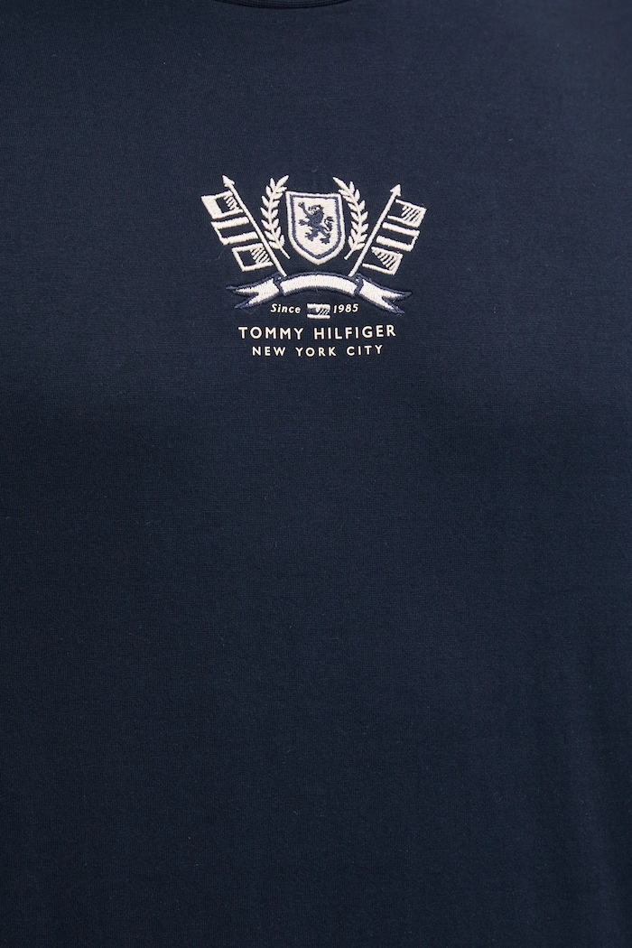 Βαμβακερό μπλουζάκι Tommy Hilfiger MW0MW38613 σκούρο μπλε
